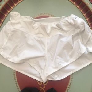 White Lululemon shorts